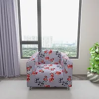 Classic Polyester Spandex Sofa Cover , Printed Big Elasticity Cover for Couch and Recliner , Flexible Stretch Sofa Slipcover for Single Seater (90-145cm)-thumb2