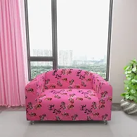 Classic Polyester Spandex Sofa Cover , Printed Big Elasticity Cover for Couch and Recliner , Flexible Stretch Sofa Slipcover for Two Seater (145-185cm)-thumb2