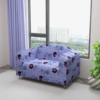 Classic Polyester Spandex Sofa Cover , Printed Big Elasticity Cover for Couch and Recliner , Flexible Stretch Sofa Slipcover for Two Seater (145-185cm)-thumb1