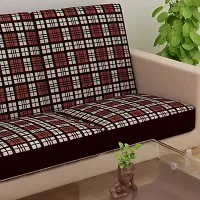 Terry Polycotton Elastic Sofa Cover 3 Seater Flexible Stretchable Sofa Seat Protector  Color  Brown  Size  23 Inch x 23 Inch   Pack of 6-thumb2