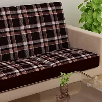 Classic Terry Cloth Printed Elastic Sofa Seat Cover 3 Seater , Flexible Stretchable Sofa Protector 23 Inch x 23 Inch Pack of 6-thumb2