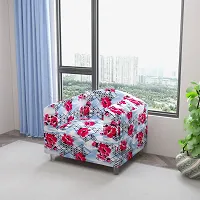 Classic Polyester Spandex Sofa Cover , Printed Big Elasticity Cover for Couch and Recliner , Flexible Stretch Sofa Slipcover for Single Seater (90-145cm)-thumb1