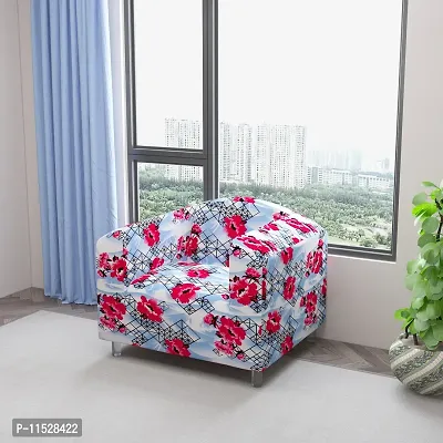 Classic Polyester Spandex Sofa Cover , Printed Big Elasticity Cover for Couch and Recliner , Flexible Stretch Sofa Slipcover for Single Seater (90-145cm)-thumb2
