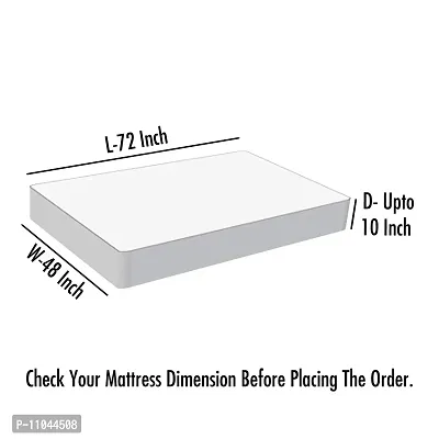 Lithara Terry Cotton Fitted Mattress Protector for Single Bed | Waterproof & Elastic Band | Ultra Soft & Hypoallergenic Mattress Cover | Size : 75 x 48 Inches (6.25 x 4 Feet) | (White)-thumb4