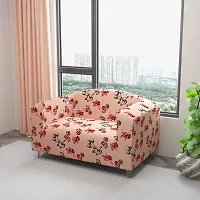 Classic Polyester Spandex Sofa Cover , Printed Big Elasticity Cover for Couch and Recliner , Flexible Stretch Sofa Slipcover for Two Seater (145-185cm)-thumb1