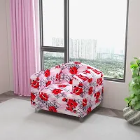 Classic Polyester Spandex Sofa Cover , Printed Big Elasticity Cover for Couch and Recliner , Flexible Stretch Sofa Slipcover for Single Seater (90-145cm)-thumb1