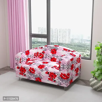 Classic Polyester Spandex Sofa Cover , Printed Big Elasticity Cover for Couch and Recliner , Flexible Stretch Sofa Slipcover for Two Seater (145-185cm)-thumb2