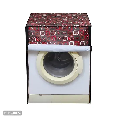 Lithara PVC Front Load Fully Automatic Washing Machine Cover For 8 Kg, 8.2 Kg, 8.5 Kg, 9 Kg | Size : 66 x 66 x 101.6 Cm | (Multicolor Design65)