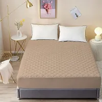 Dream Care Sapphire Quilted Pro Water Proof Mattress Protector 78x36 Inch for Single Bed - Ultra Soft & Hypoallergenic Mattress Cover ( Beige - Pack of 1 )-thumb1