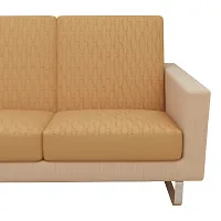 Stylish Amber 3 Layered  Waterproof Elastic Sofa Seat Cover 3 Seater Flexible Stretchable Sofa Seat Protector (Color- Beige, Size- 23 Inch x 23 Inch), Pack of 6-thumb2