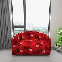 Classic Polyester Spandex Sofa Cover , Printed Big Elasticity Cover for Couch and Recliner , Flexible Stretch Sofa Slipcover for Two Seater (145-185cm)-thumb2