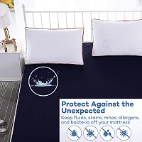 Lithara Waterproof Terry Cotton Fitted Mattress Protector-thumb4