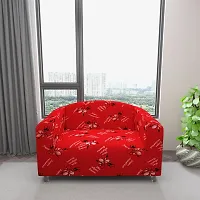 Classic Polyester Spandex Sofa Cover , Printed Big Elasticity Cover for Couch and Recliner , Flexible Stretch Sofa Slipcover for Two Seater (145-185cm)-thumb2