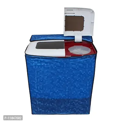 Lithara PVC Top Load Semi Automatic Washing Machine Cover For 7 Kg, 7.2 Kg, 7.5 Kg, 8 Kg | Size : 58.4 x 58.4 x 88.9 Cm | (Sky Blue)