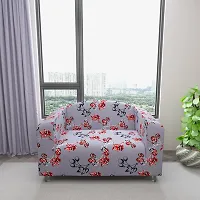 Classic Polyester Spandex Sofa Cover , Printed Big Elasticity Cover for Couch and Recliner , Flexible Stretch Sofa Slipcover for Two Seater (145-185cm)-thumb2