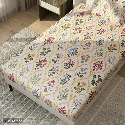 Comfortable Microfiber Printed Single Bedsheet with One Pillow Cover-thumb5