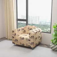 Classic Polyester Spandex Sofa Cover , Printed Big Elasticity Cover for Couch and Recliner , Flexible Stretch Sofa Slipcover for Single Seater (90-145cm)-thumb1