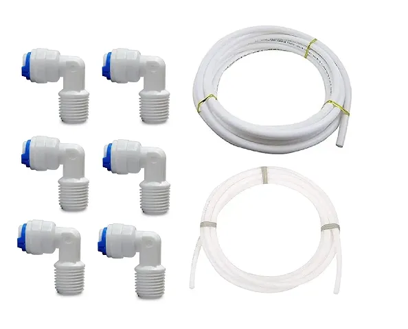 AQUALIQUID RO Water Purifier Filter 3/8 Pipe And 1/4 Pipe 3 Meter Pipe 1/4""+Push fit 6 Elbow connectors 1/4""-1/4 inch