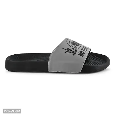 FOOTFIT Sliders Grey, Black,Sky Blue Stylish Flip Flop  Slippers-thumb4