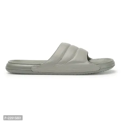 Stylish Grey Rexine Solid Sliders For Men-thumb4