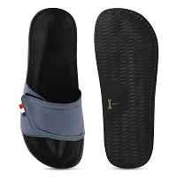 FOOTFIT Sliders Olive,Grey, Black, White Stylish Flip Flop  Slippers-thumb2