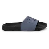 FOOTFIT Sliders Grey, Black, White Stylish Flip Flop  Slippers-thumb3