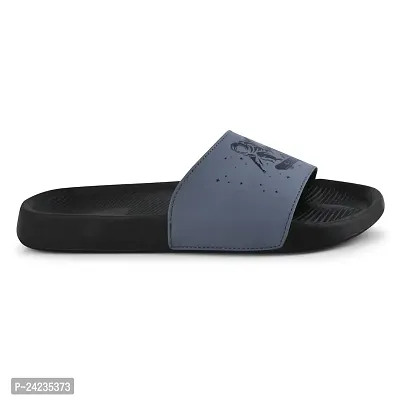 FOOTFIT Sliders Grey, Black, White Stylish Flip Flop  Slippers-thumb4