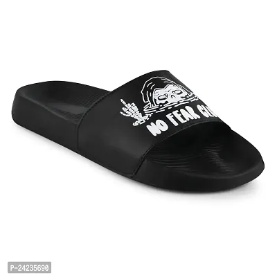 FOOTFIT Sliders Grey, Black,Sky Blue Stylish Flip Flop  Slippers