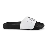 FOOTFIT Sliders Grey, Black, White Stylish Flip Flop  Slippers-thumb3