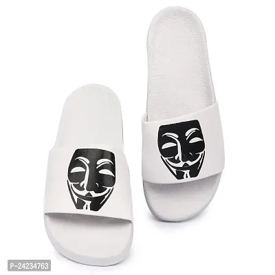 Foot Print Latest Sliders Comfort Flip Flops Grey , Black , White Colors Men's Slipper
