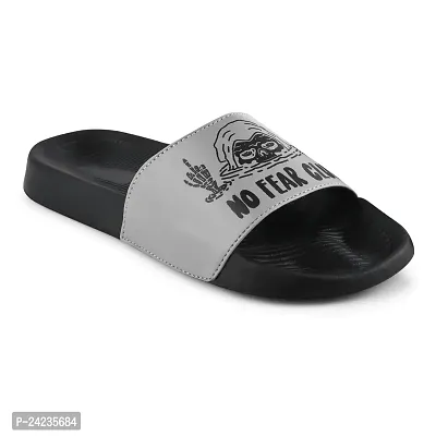 FOOTFIT Sliders Grey, Black,Sky Blue Stylish Flip Flop  Slippers-thumb0