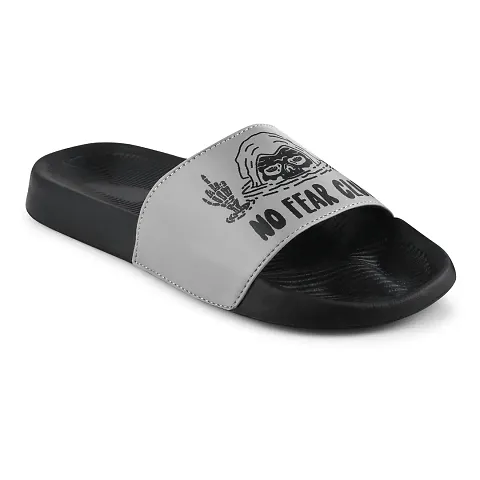 FOOTFIT Sliders Grey, Black,Sky Blue Stylish Flip Flop & Slippers