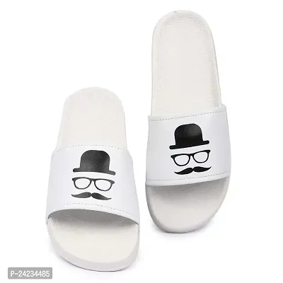 Foot Print Latest Sliders Comfort Flip Flops Grey , Black , White Colors Men's Slipper-thumb0