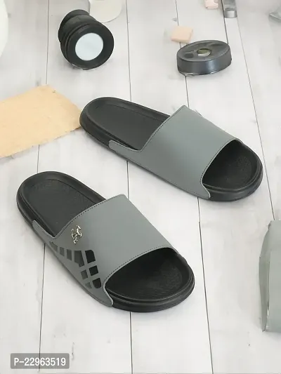 Stylish Multi Color Rexine Solid Sliders For Men