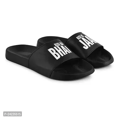 FOOTFIT Sliders Mens White, Black, Olive Stylish Flip Flop  Slippers-thumb5