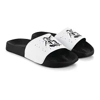 FOOTFIT Sliders Grey, Black, White Stylish Flip Flop  Slippers-thumb4