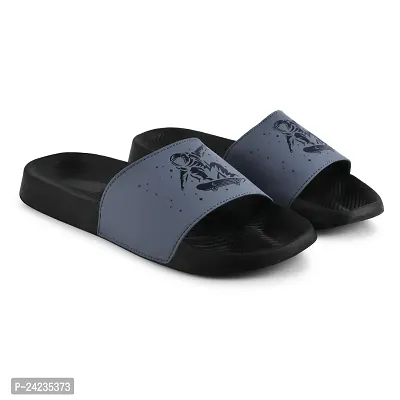 FOOTFIT Sliders Grey, Black, White Stylish Flip Flop  Slippers-thumb5