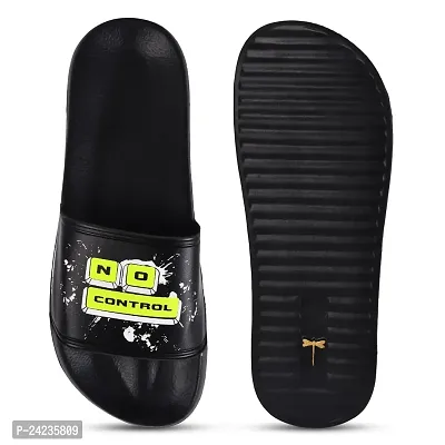 FOOTFIT Sliders Mens Black Slippers  Flip Flop-thumb3
