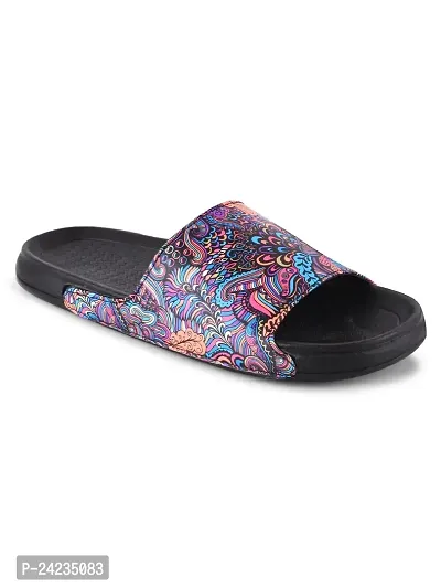 Buy FOOTFIT Mens Black Pink Purple Stylish Flip Flop Slippers