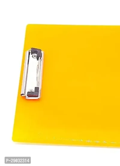 Aptitude Transparent Orange Acrylic Clipboard Exam Pad Paper Board Writing Pad for School and Office Use 1pc