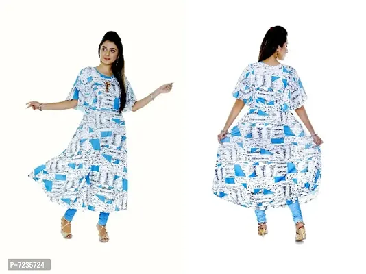 Trendy Crepe Printed  Kurta For Women