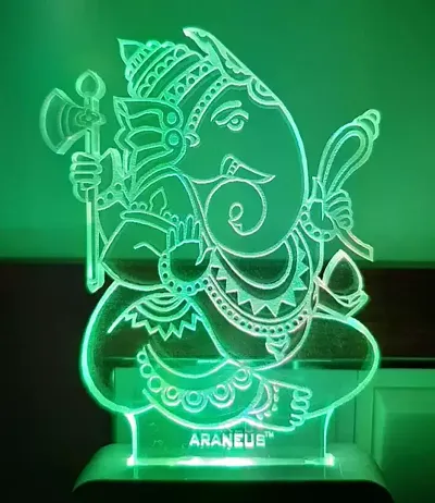 Lord Ganesha AC Adapter Night Lamp (Multicolour)