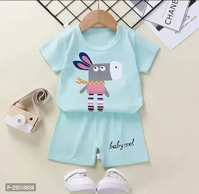 Stylish Blue Cotton Clothing Set For Boys-thumb2