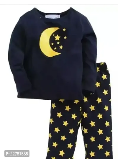 Stylish Fancy Cotton Blend Top With Bottom Wear Clothing Set For Boys