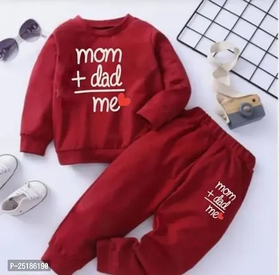SSKW MOM DAD +ME FULL T-SHIRT PANT )MARRON AND MARRON)-thumb0