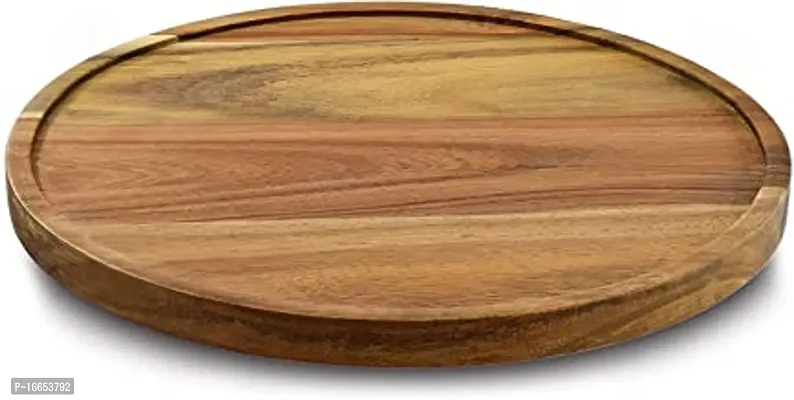 11 Acacia Wood Lazy Susan Organizer Kitchen Turntable For Cabinet Pantry Table Organization-thumb0