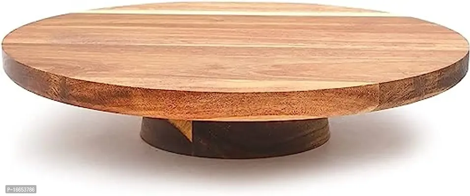 Acacia Wood Cake Stand For Weddings And Parties (11In), Round