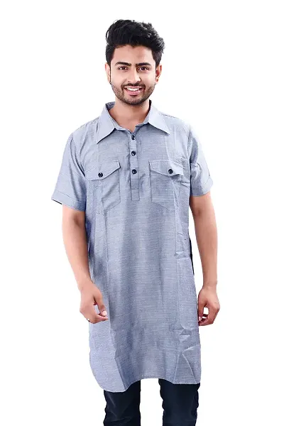 DRESSED UP DIVAS Mens Straight Kurta (XXL)