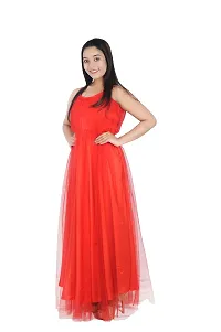 DRESSED UP DIVAS Gown for Women and Girls (M, RED)-thumb1