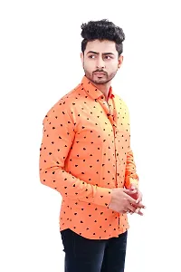 DRESSED UP DIVAS Causal wear Shirt Orange-thumb1